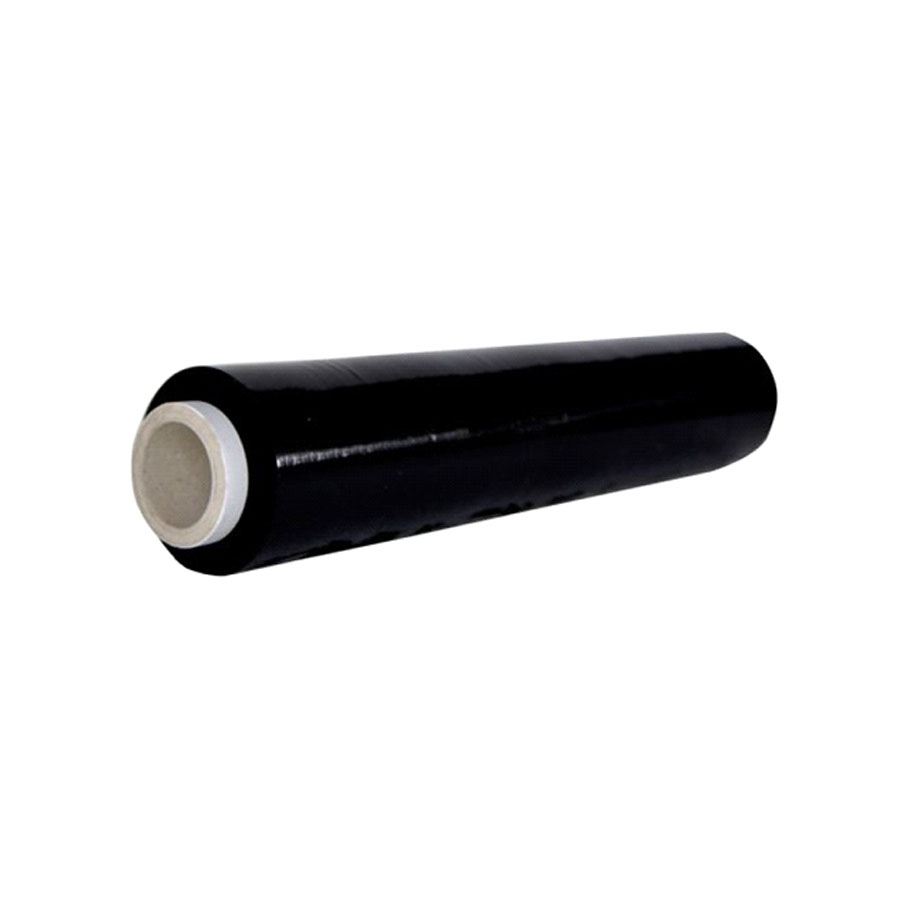 6 Rotoli Pellicola Termoretraibile Nera Pallet 400mm X 150m 20mu 80 Gauge